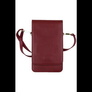 Gear Beast RFID Crossbody Phone Holder with Detachable Strap Burgundy